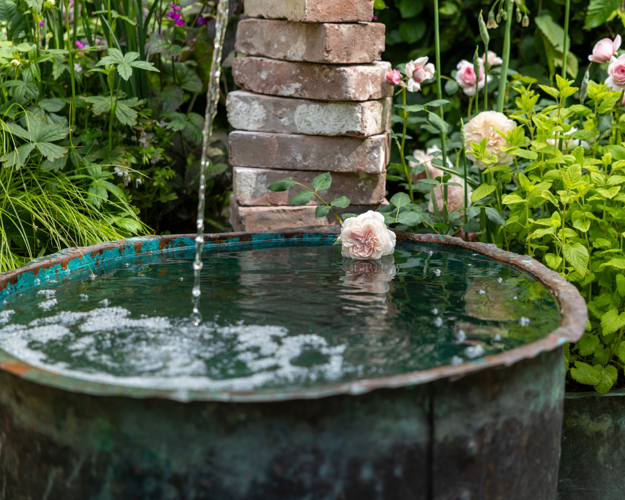 water feature made of reclaimed materials, RHS Chelsea Flower Show 2026
