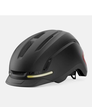 A Giro helmet stands against a white background