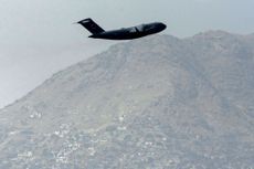 U.S. Air Force plane leaving Afghanistan.