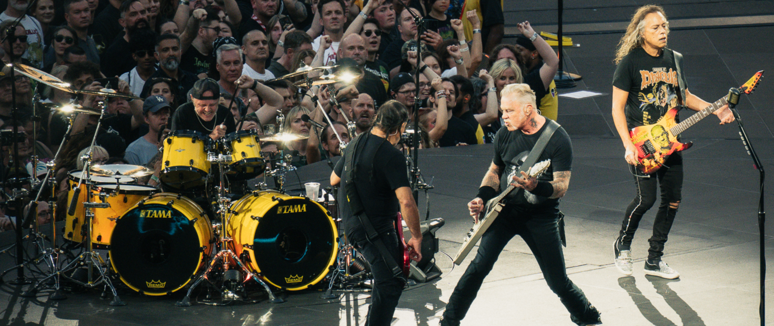 Metallica onstage in 2026
