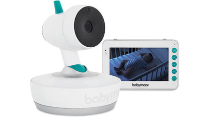The Babymoov YOO Moov Motorised Video Baby Monitor with Camera and Night Vision, one of the best baby monitors you can buy