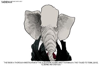 Political Cartoon U.S. Republican Kavanaugh Investigation