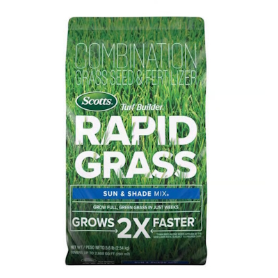 Scotts Turf Builder Rapid Grass Mixed Sun or Shade Grass Seed and Fertilizer