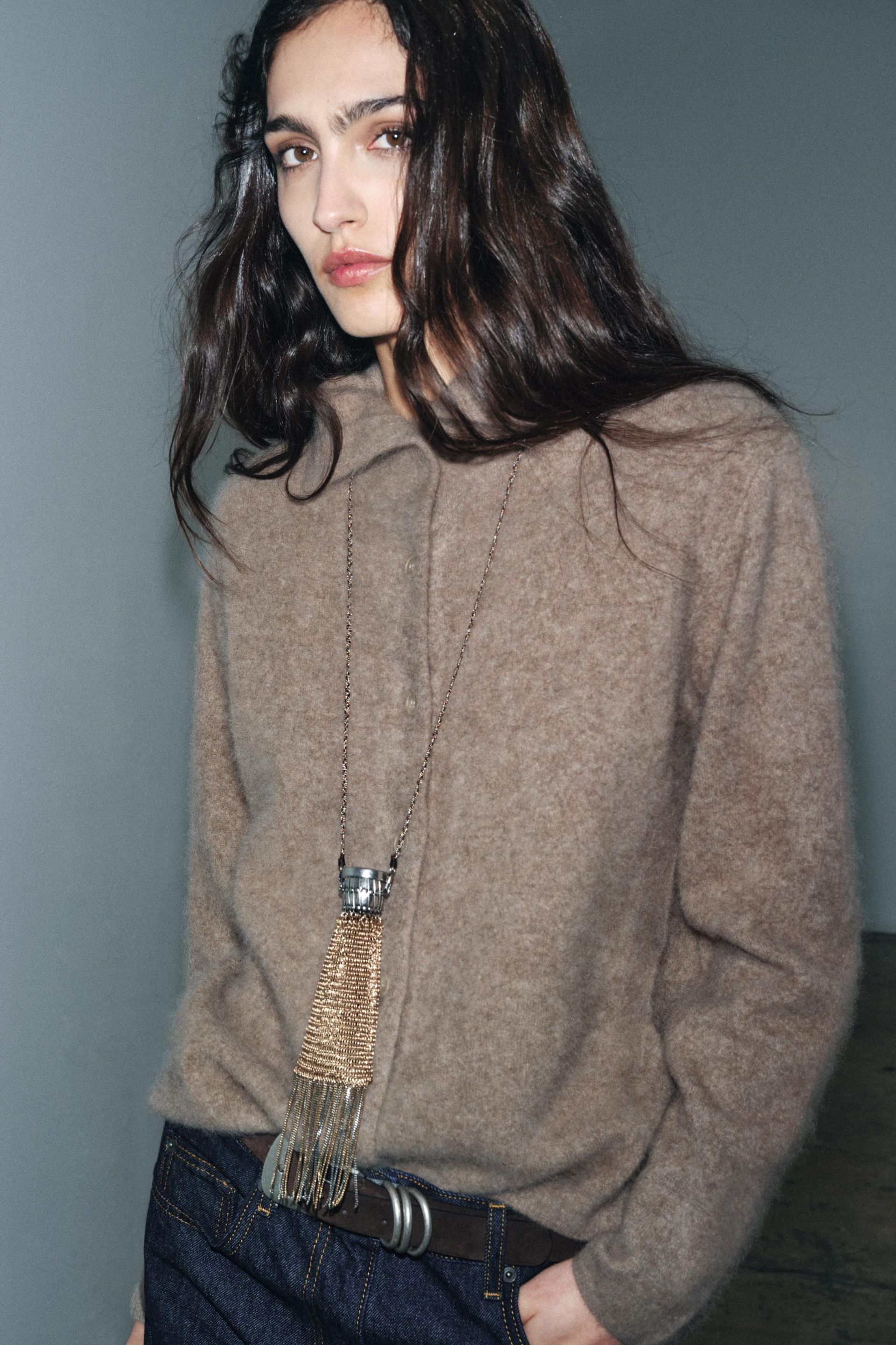 100% Wool High Neck Jacket