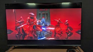 Amazon Omni QLED with Star Wars The Last Jedi on screen