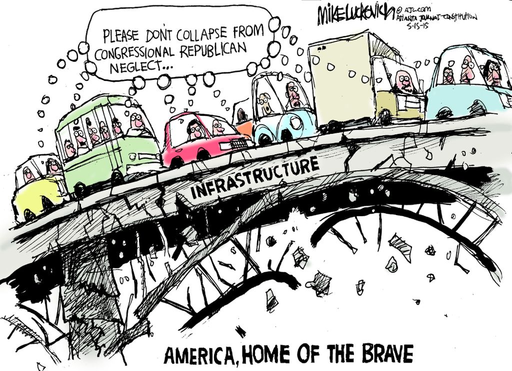 Political cartoon U.S. Infrastructure | The Week