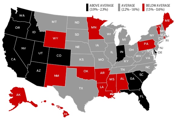 Economic Outlooks by State, 2015 | Kiplinger