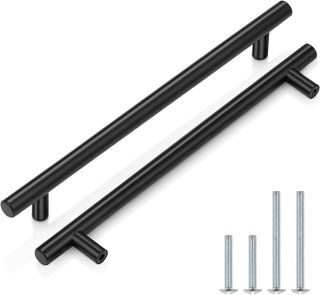 Two black bar handles