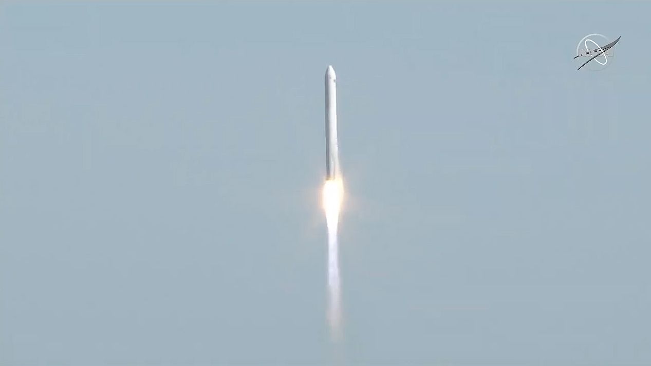 Northrop Grumman's Antares rocket lifted a Cygnus cargo spacecraft bound for the International Space Station on April 17 from NASA's Wallops Flight Facility in Virginia.