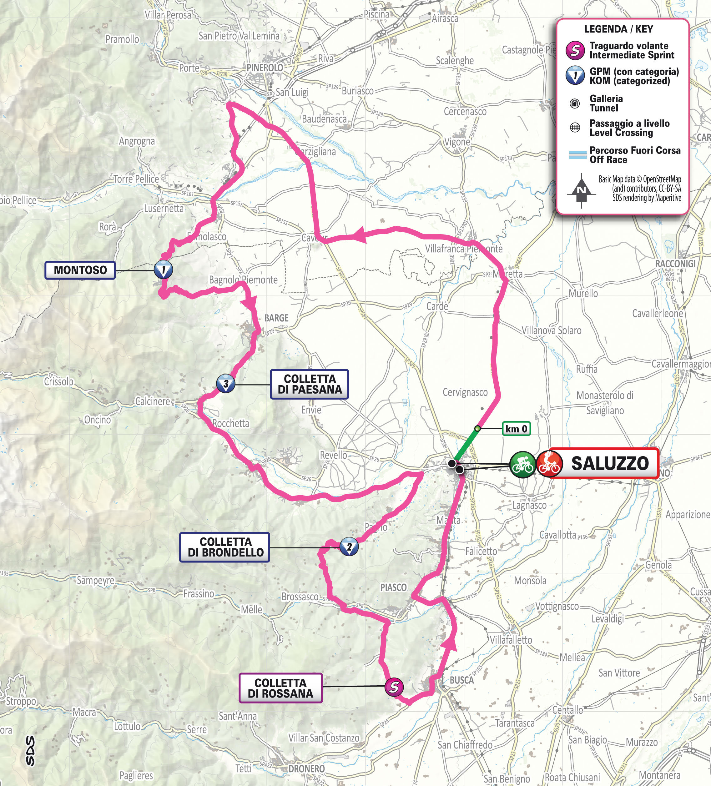 Giro d'Italia Women 2026 stage 9 map