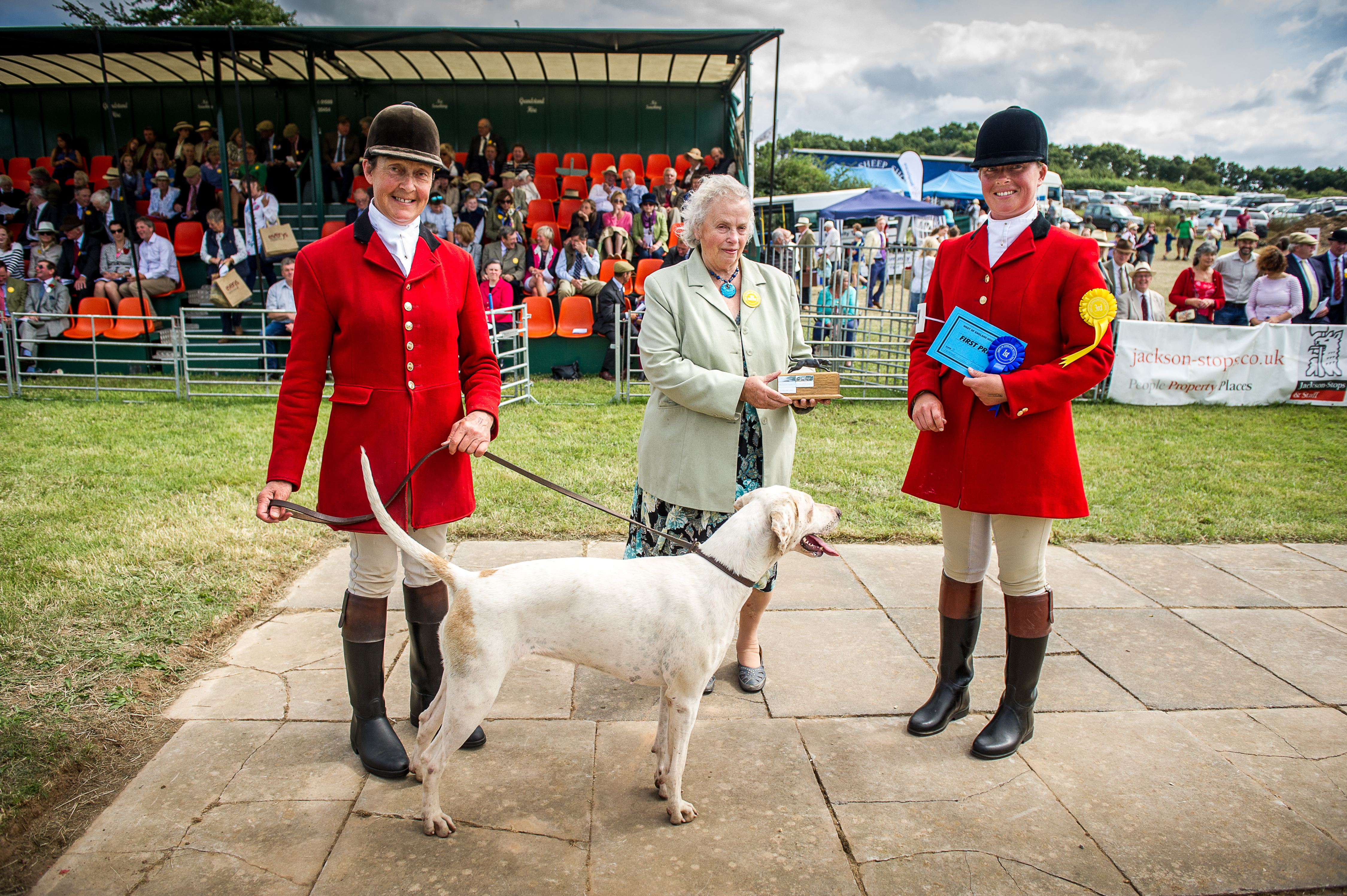 West of England Hound Show 2016 Honiton &mdash; Nikki Hancock &mdash; one of just a handful of female huntsmen in the country &mdash; is pictured here taking the honours with Four Burrow Husky 15 in the best local entered bitch class
