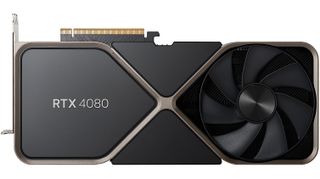An RTX 4080 against a white background