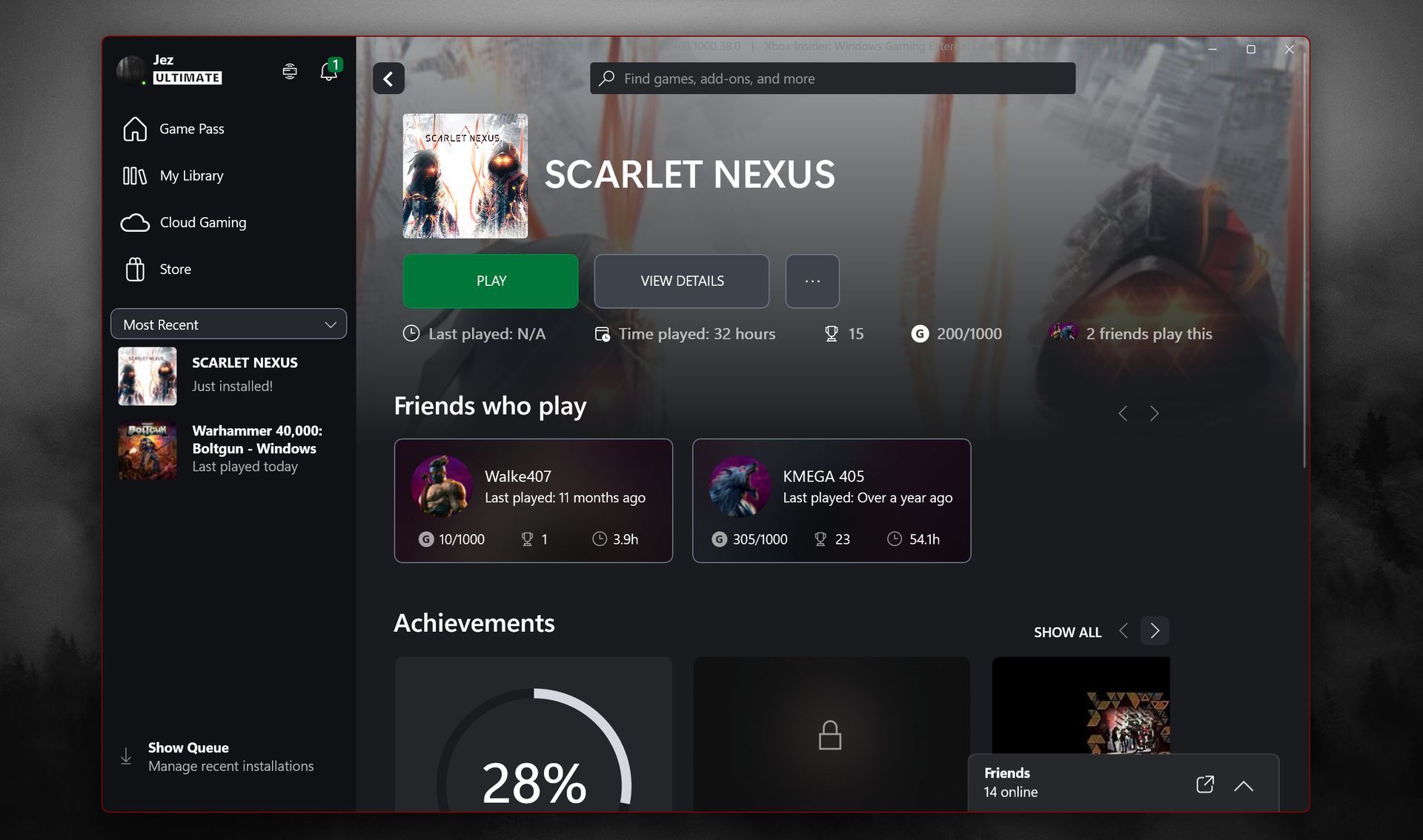 Xbox app for Windows 11 in March, 2024