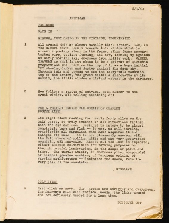 citizen kane script