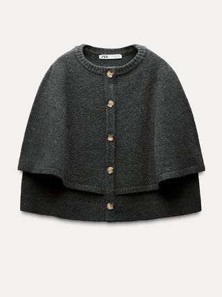 ZARA, Knit Cape Cardigan