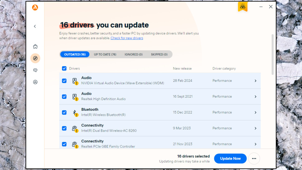Avast One Gold: Driver updated.