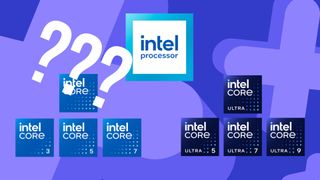 New intel branding structure graphic with a gamesradar background, showing 3 question marks over the top