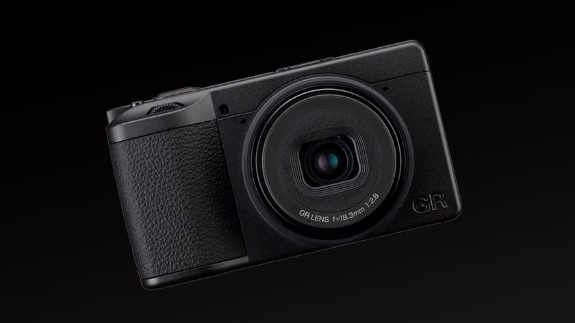 Ricoh GR IV monochrome against a black background