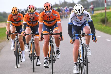 Anna van der Breggen applies the pressure at Amstel Gold