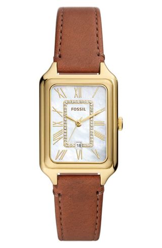 Raquel Leather Strap Watch, 26mm