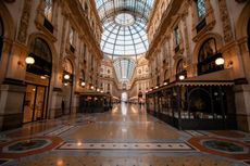  The Galleria Vittorio Emanuele II in Milan, Italy&rsquo;s oldest active shopping mall, seen on Nov. 10, during the country&rsquo;s new COVID-19 lockdown.