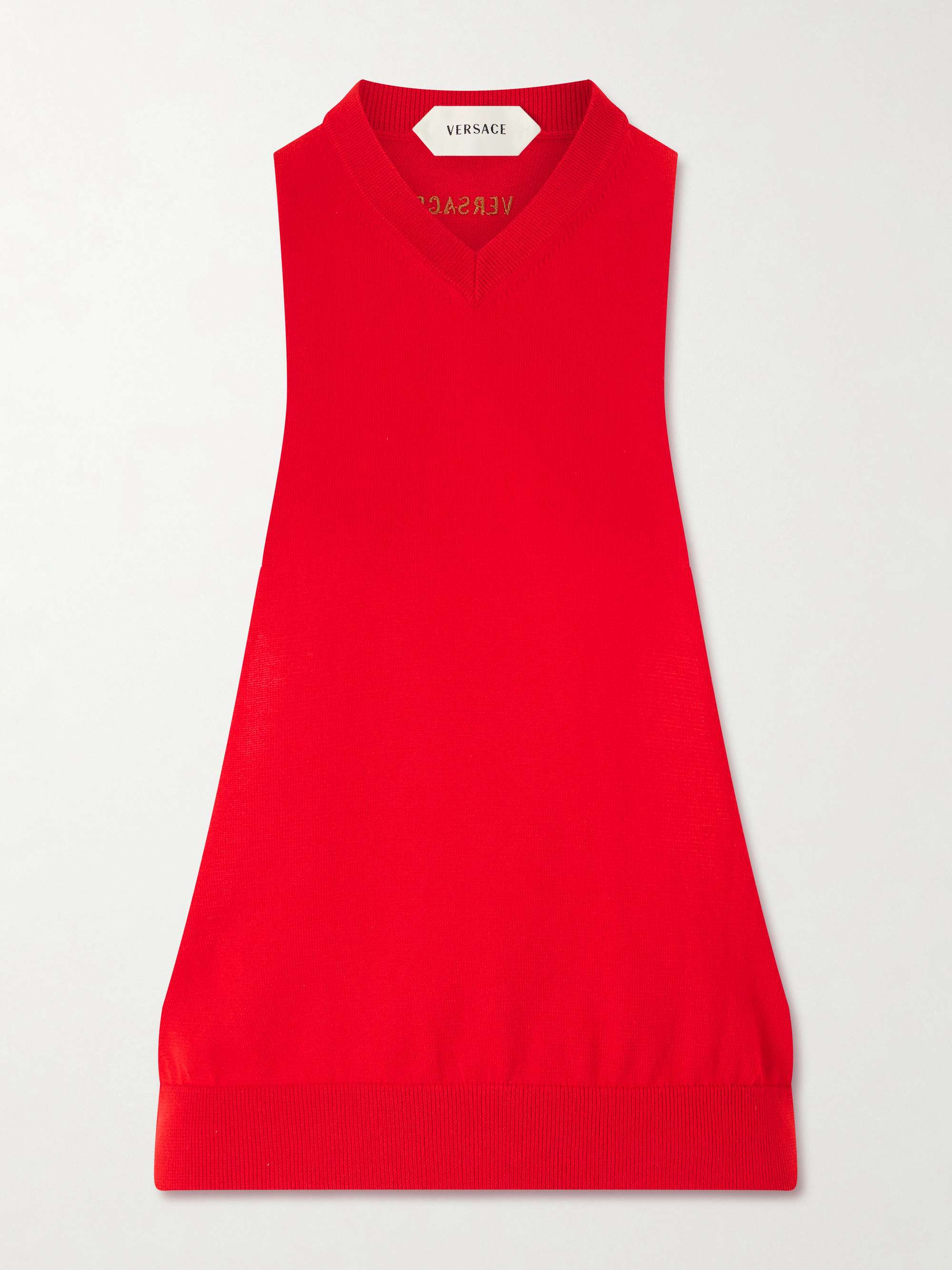 sleeveless embroidered cotton tank top