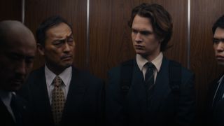 Ken Watanabe and Ansel Elgort in Tokyo Vice