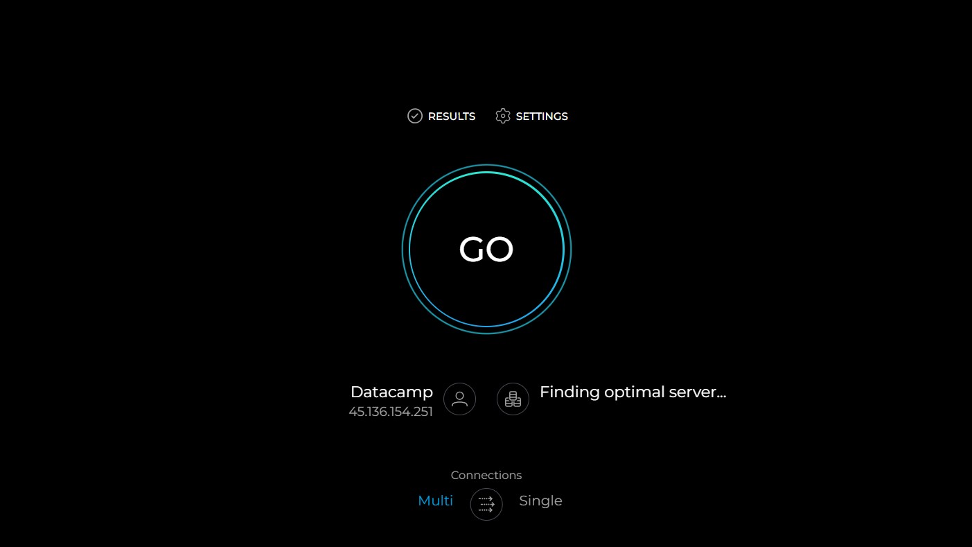 Internet speed test