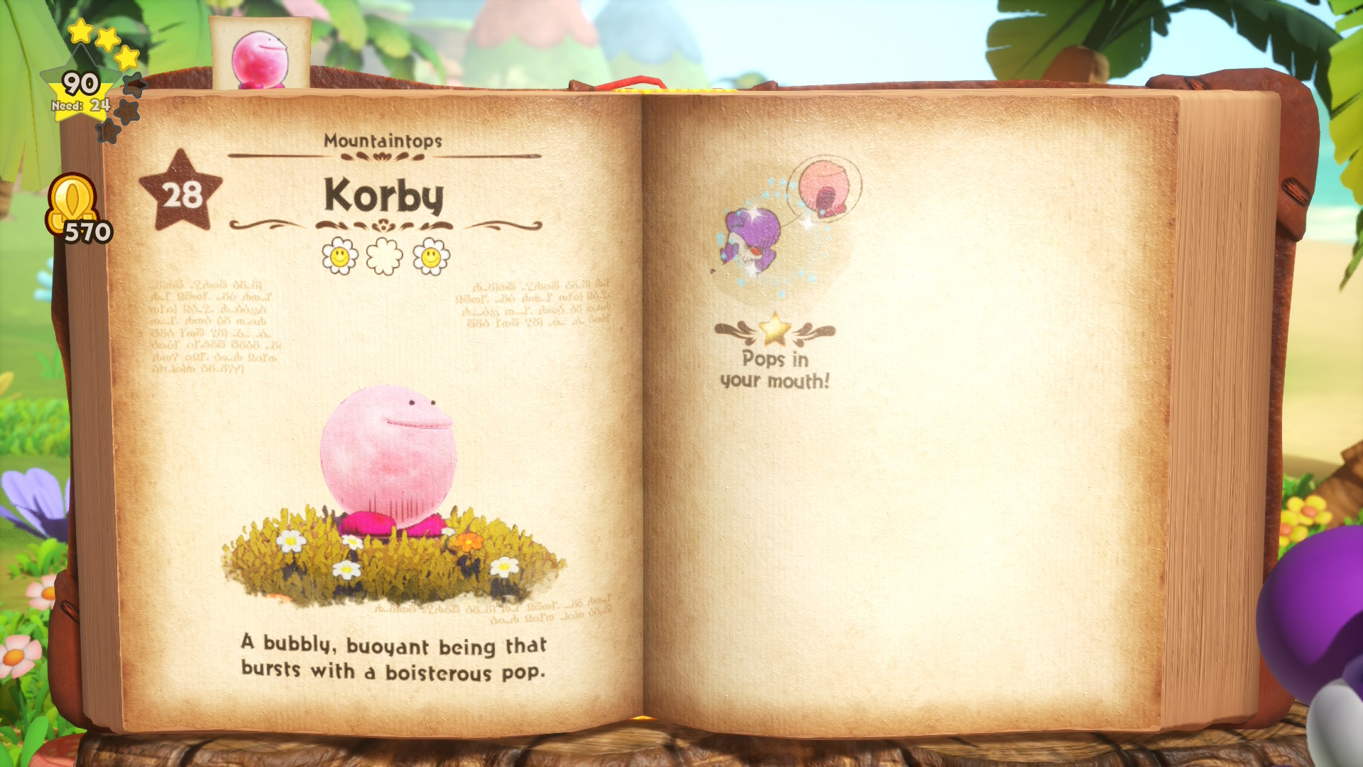 In Yoshi and the Mysterious Book, a blob-like creature is recorded in Mr E's pages and named &amp;quot;Korby&amp;quot;