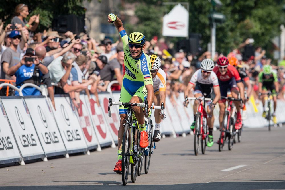 Roman Kreuziger (Tinkoff-Saxo) takes the sprint in Fort Collins