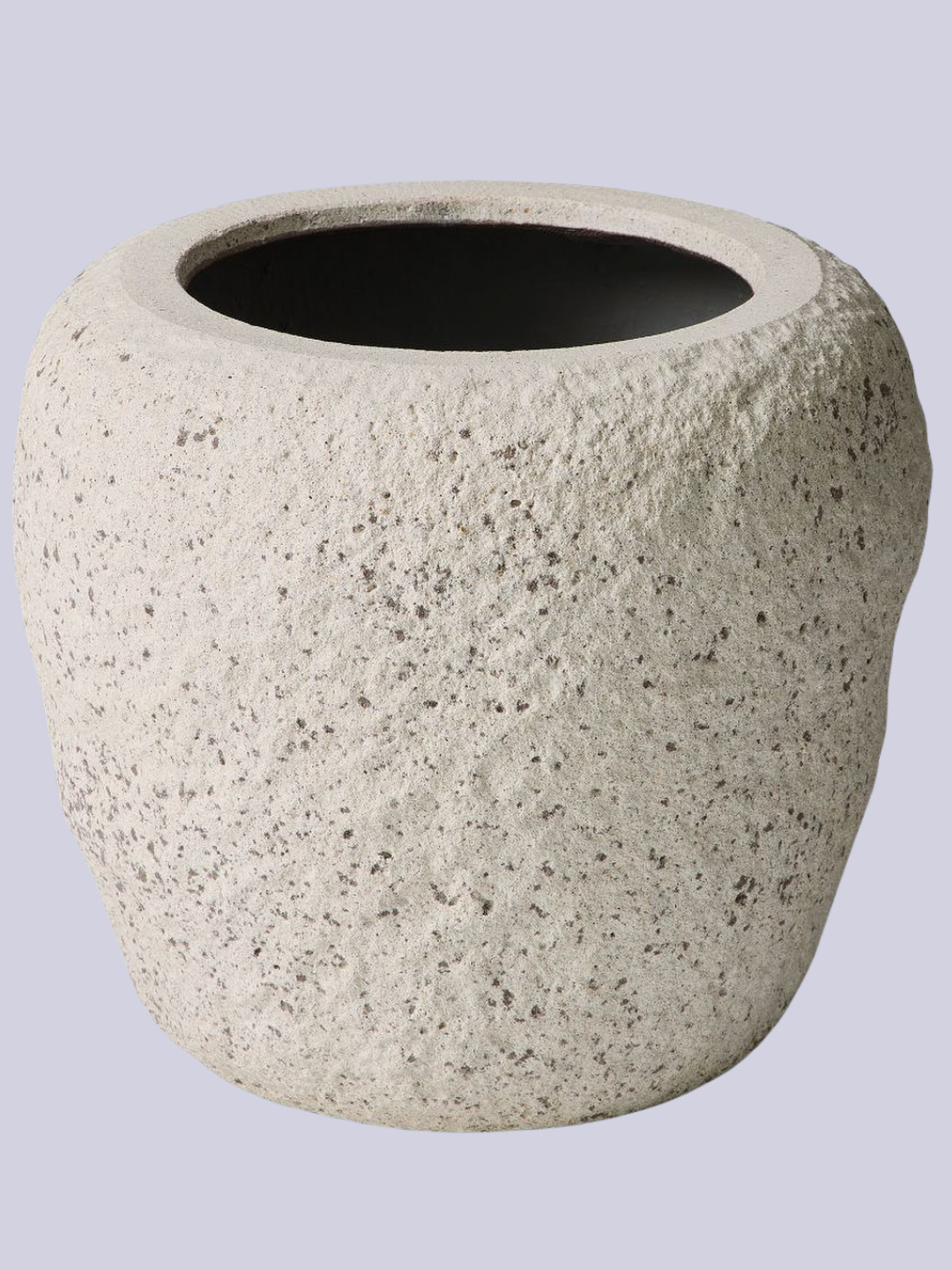 A stone-textured ficonstone planter