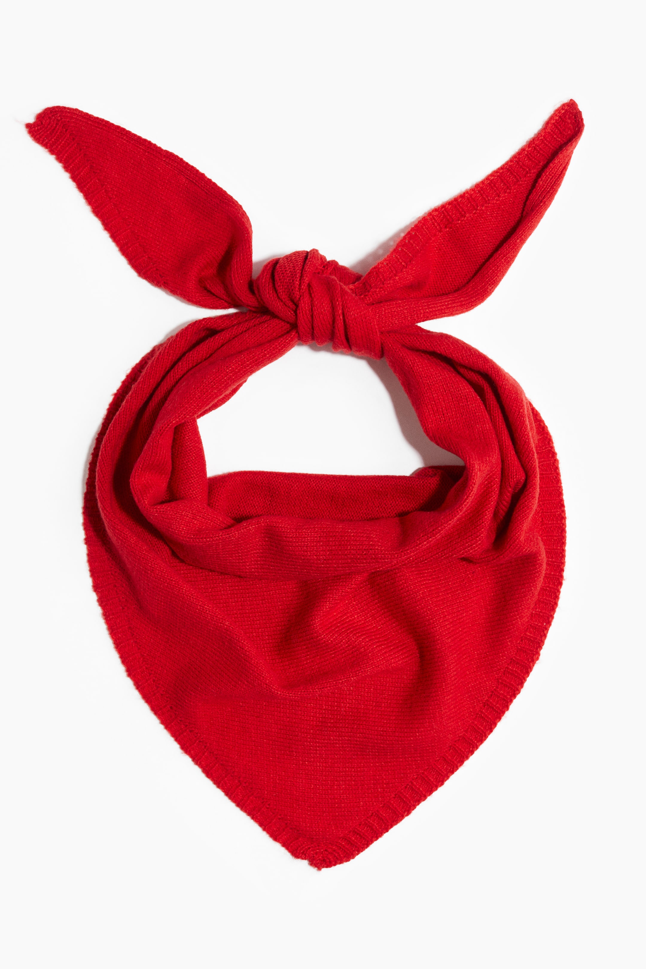 Fine-Knit Scarf - Red