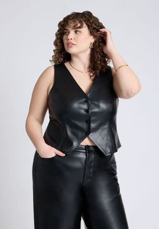 Faux Leather Vest