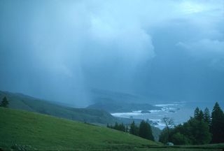 A storm over Bodega Bay, California