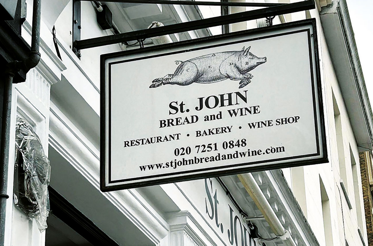 St John bread and wine, restaurant