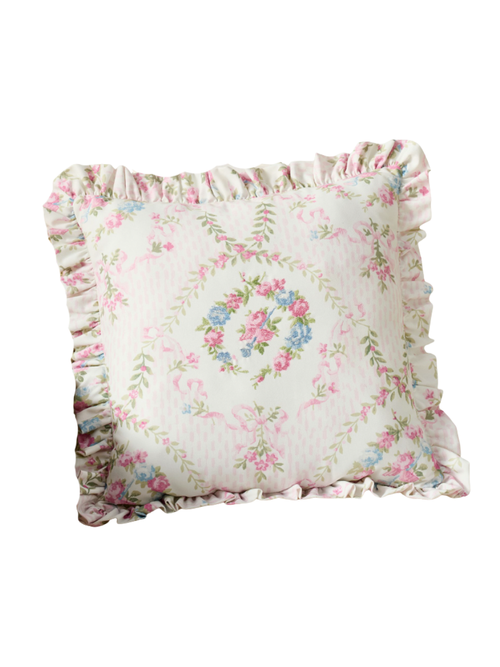 Loveshackfancy Floral Bow Outdoor Pillow