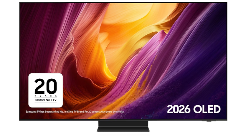 Samsung S95H OLED TV on a white background