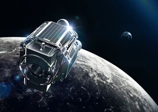 Artist's illustration of ispace's lunar-orbit mission, which the company aims to launch in 2019.