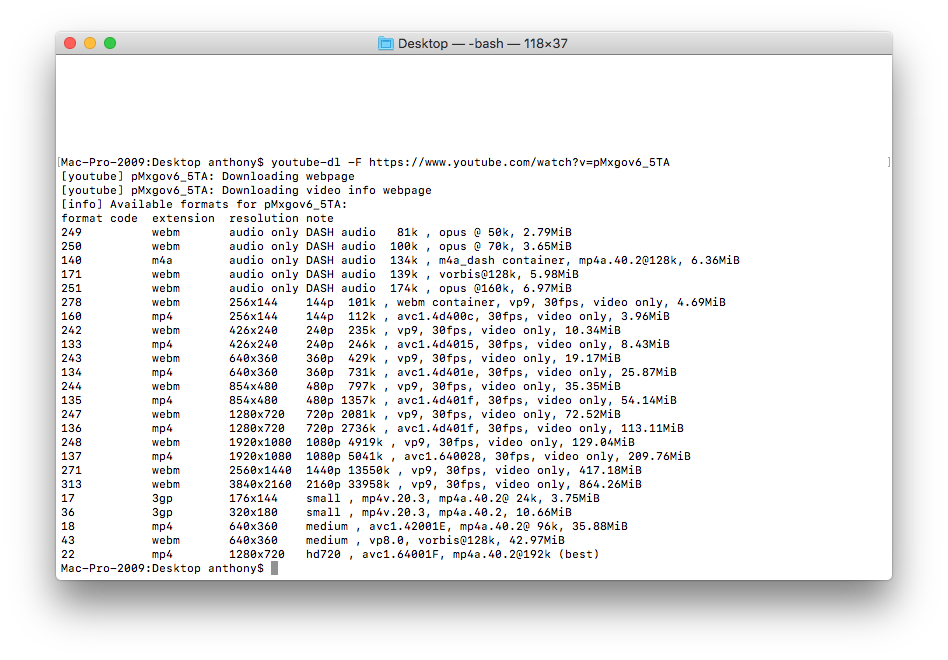 How to use terminal to archive your favorite Youtube videos on macOS ...