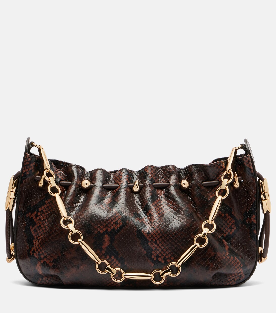 Halcyon Snake-Effect Leather Shoulder Bag