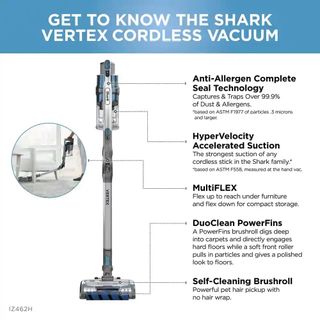 Shark vertex cordless features