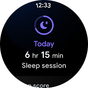 Sleep session on the Fitbit Wear OS app