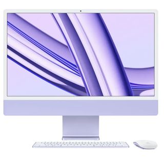 An Apple iMac against a white background