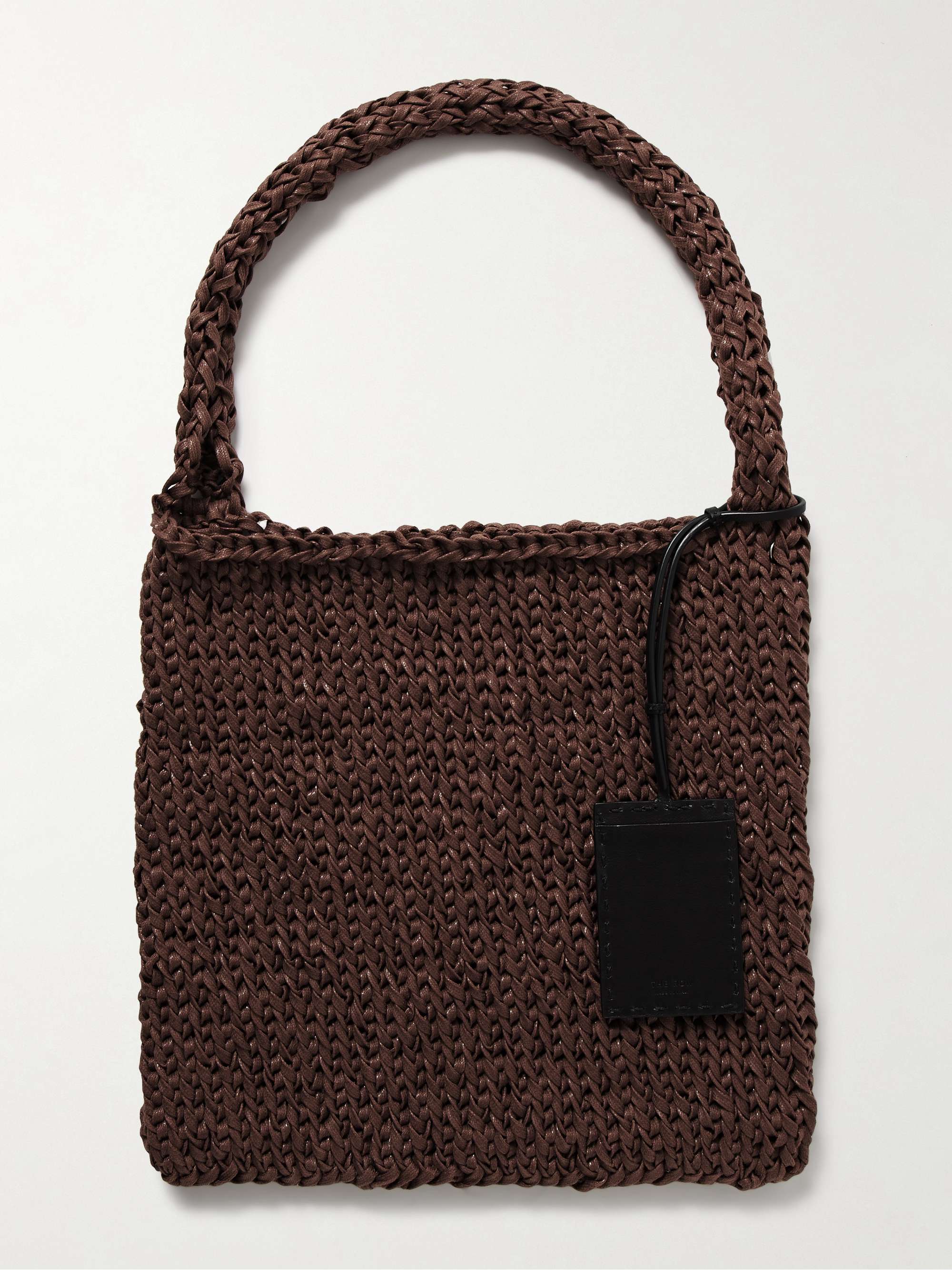 Didion Large Woven Waxed-Cotton Shoulder Bag