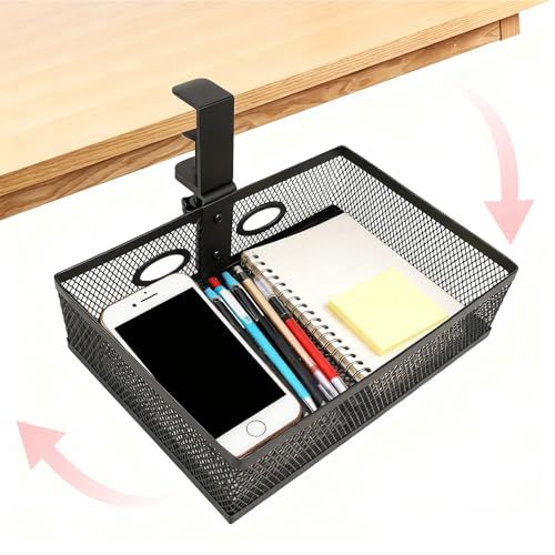 Clamp-on Under Desk Organizer 