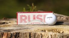 Pinnacle Rush golf ball and packet pictured