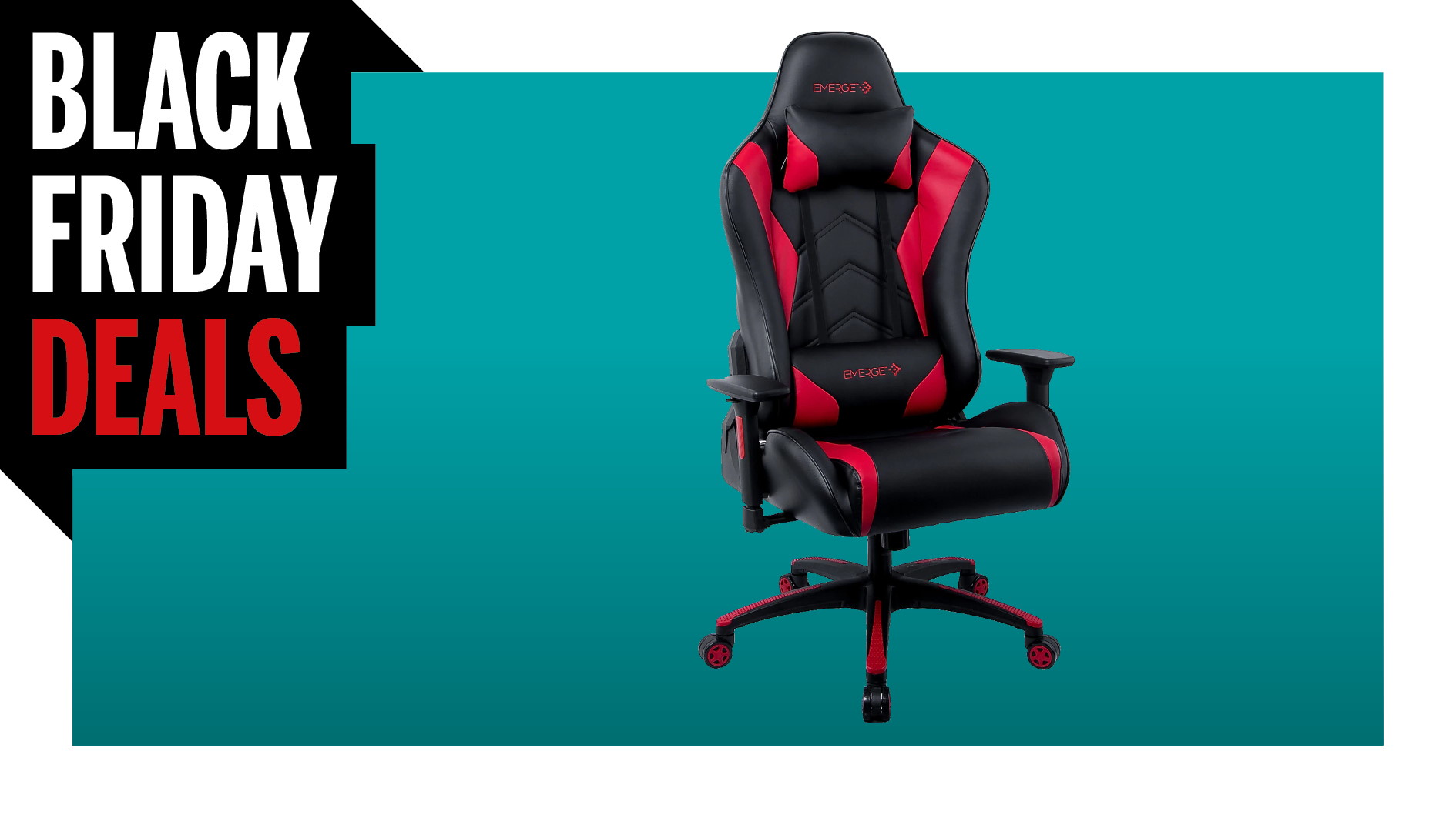 This swanky gaming  chair  with head and lumbar support is 