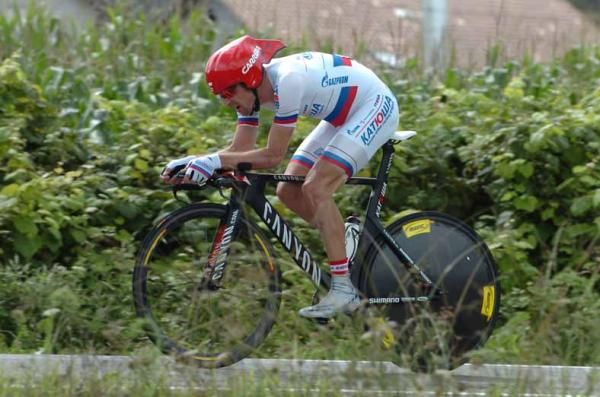 Denis Menchov (Katusha) in the Pontevedra time trial.