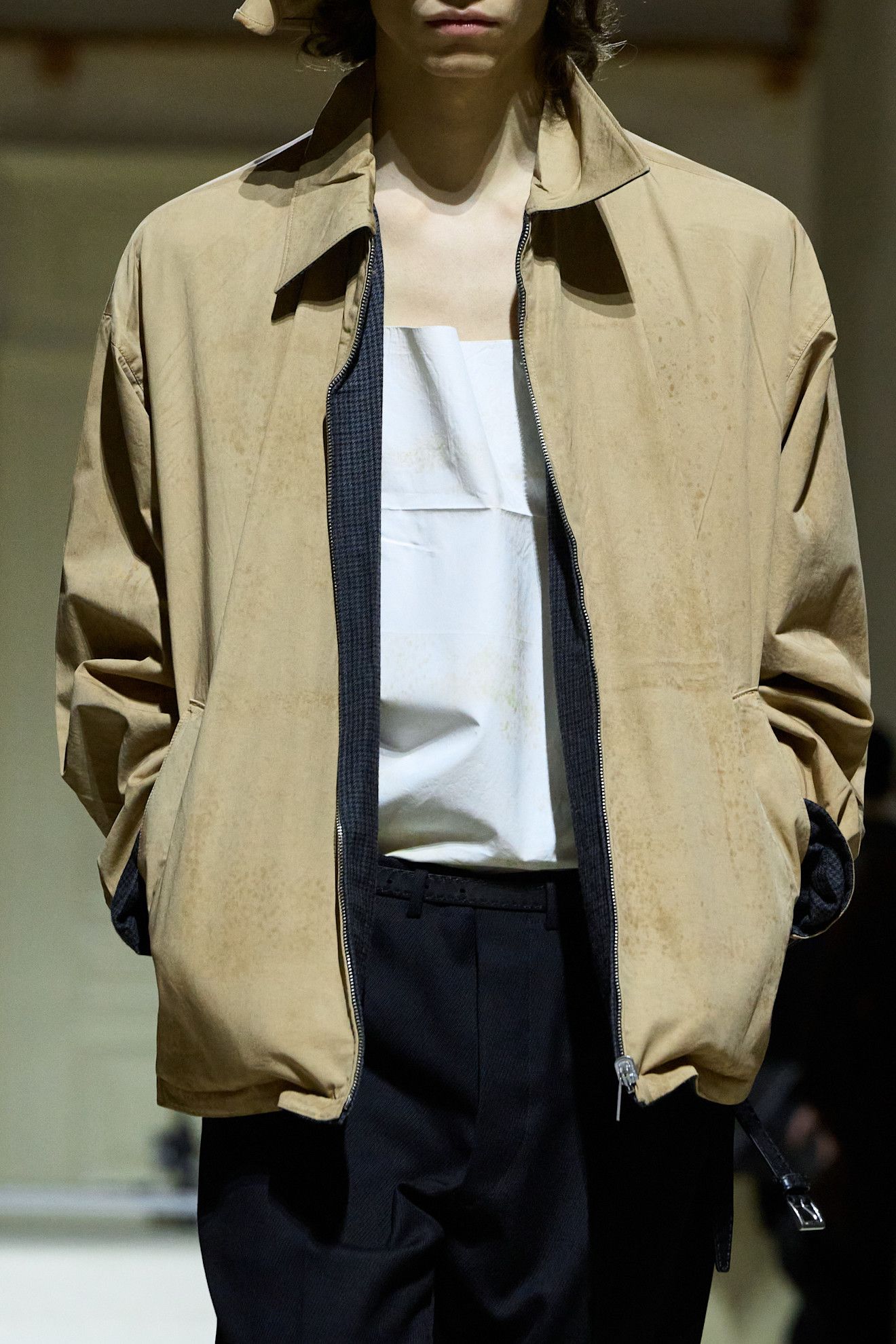 details of the stained clothing.