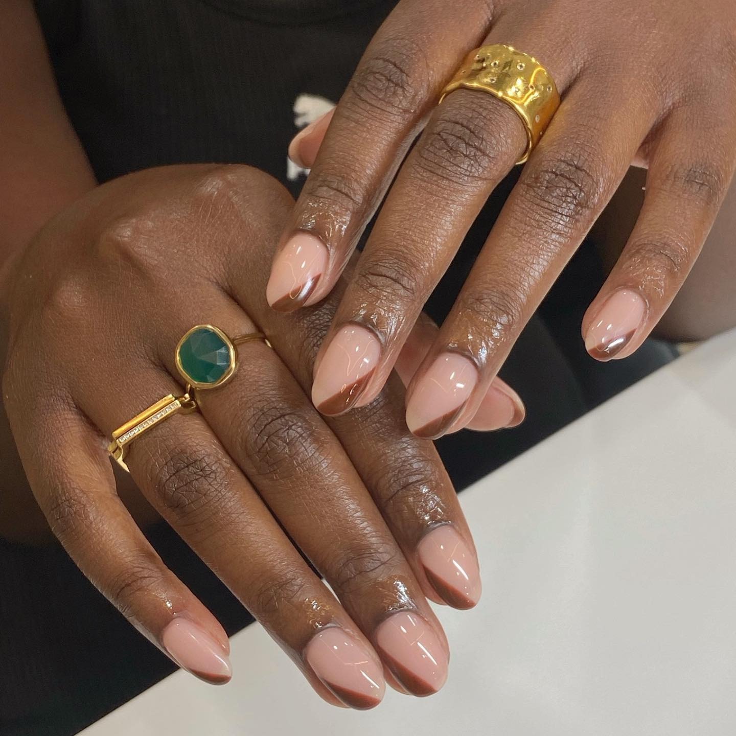 Chestnut brown nail art